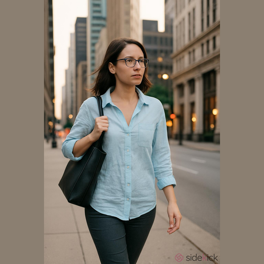 Primark Light Blue Top Blouse Size US 10